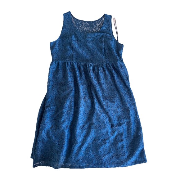 Lane Bryant Lace Dress Size 16 Turquoise Twee Day Dress - Picture 6 of 7